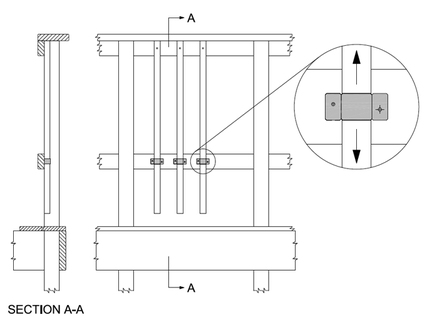 Fig. 2 Typical Application with wood deck balusters